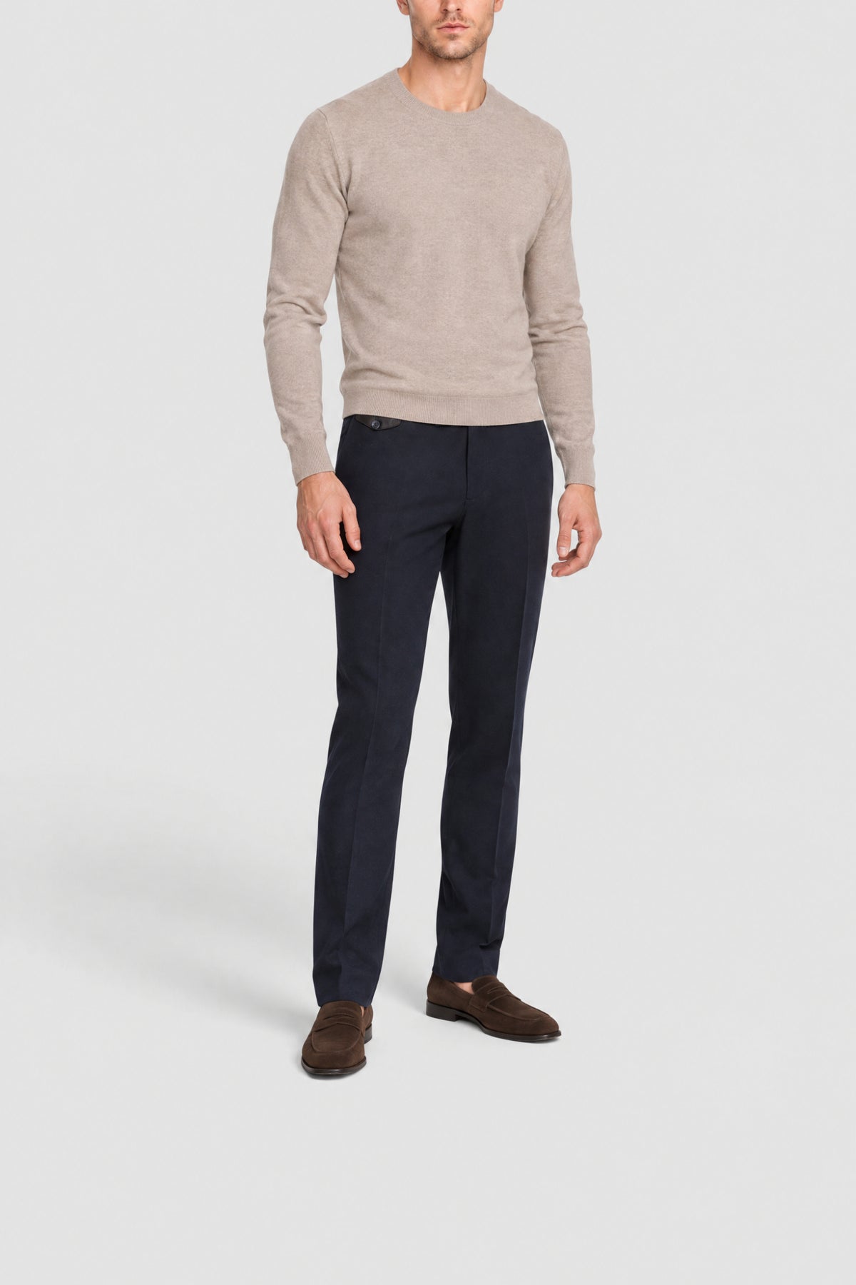 Pantalon de tailleur en laine - Bleu