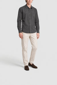 Chemise à plaque en laine - Gris