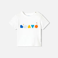 1 QTY / BLANC JACADI PAP TEE-SHIRT CHOCOLAT