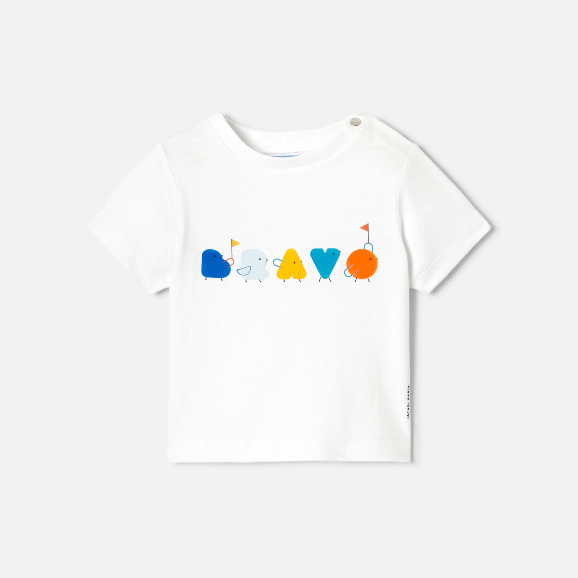1 QTY / BLANC JACADI PAP TEE-SHIRT CHOCOLAT