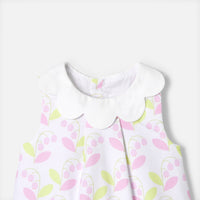 1 QTY / BLANC/MULTICO PAP COMBINAISON/ BLOOMER CAMELIE