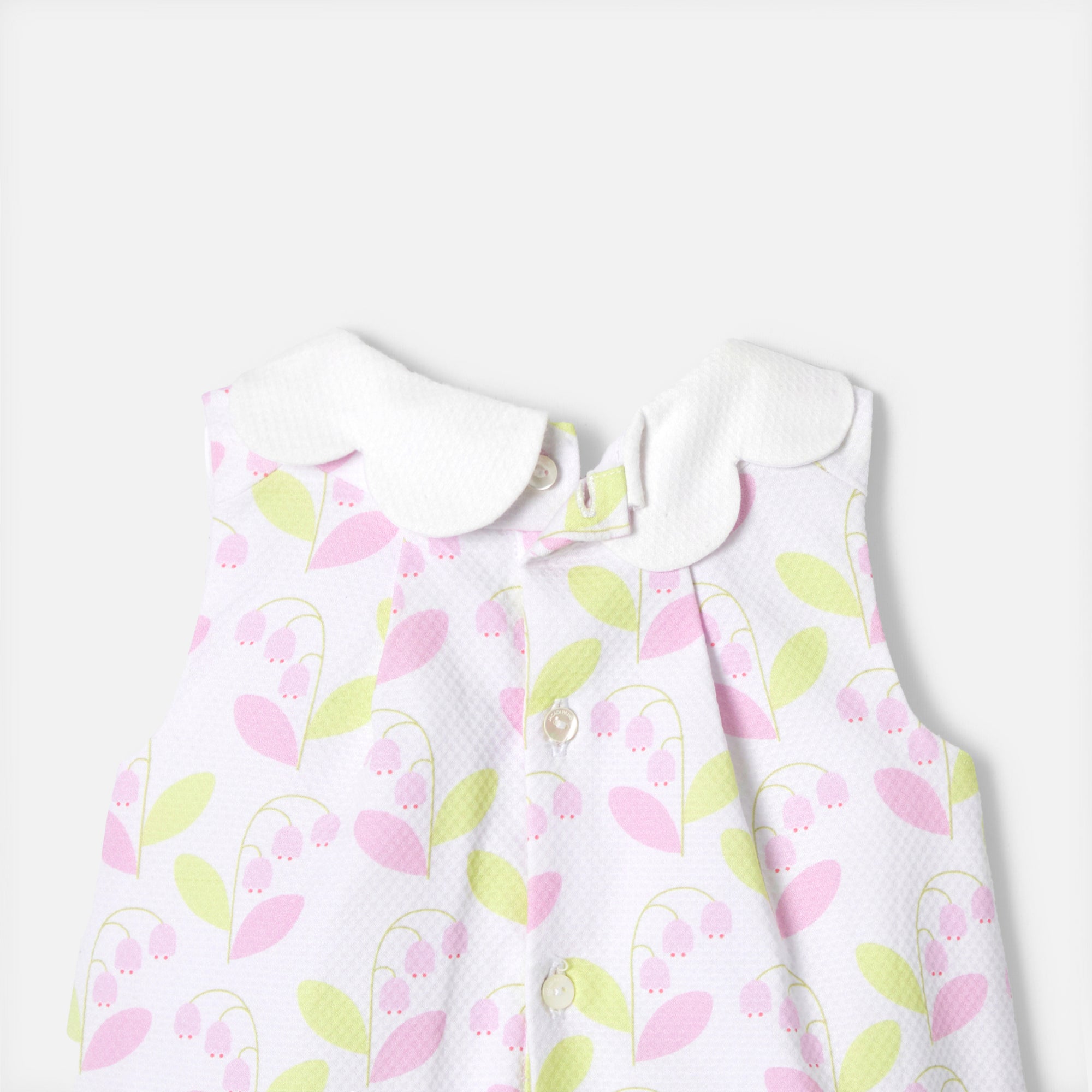 1 QTY / BLANC/MULTICO PAP COMBINAISON/ BLOOMER CAMELIE