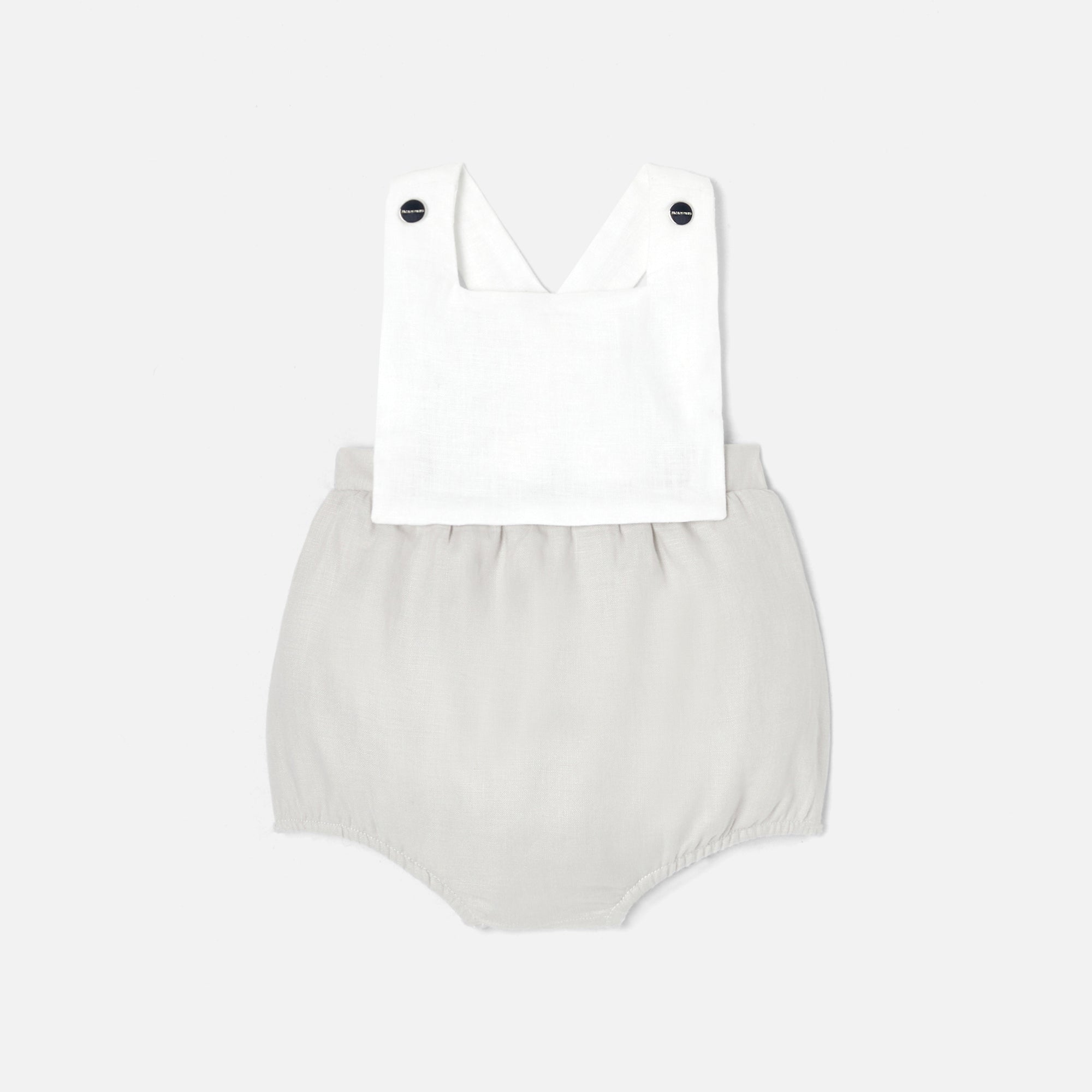 1 QTY / BLANC/GRIS PAP COMBINAISON/ BLOOMER CHATEAU