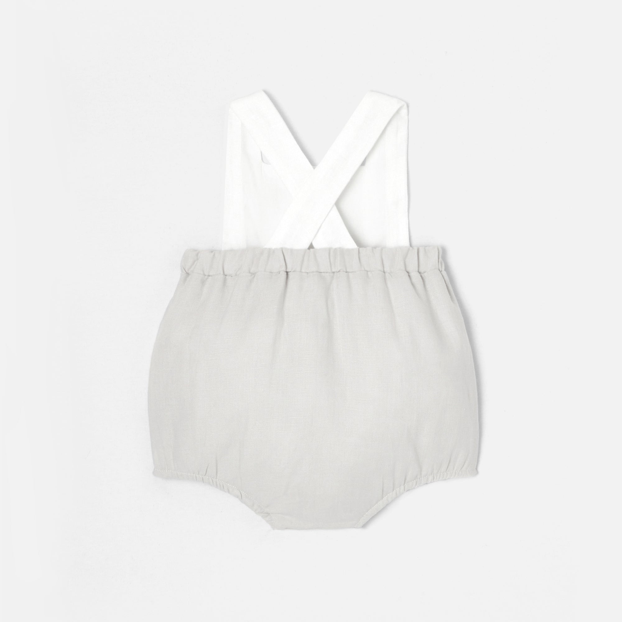 1 QTY / BLANC/GRIS PAP COMBINAISON/ BLOOMER CHATEAU