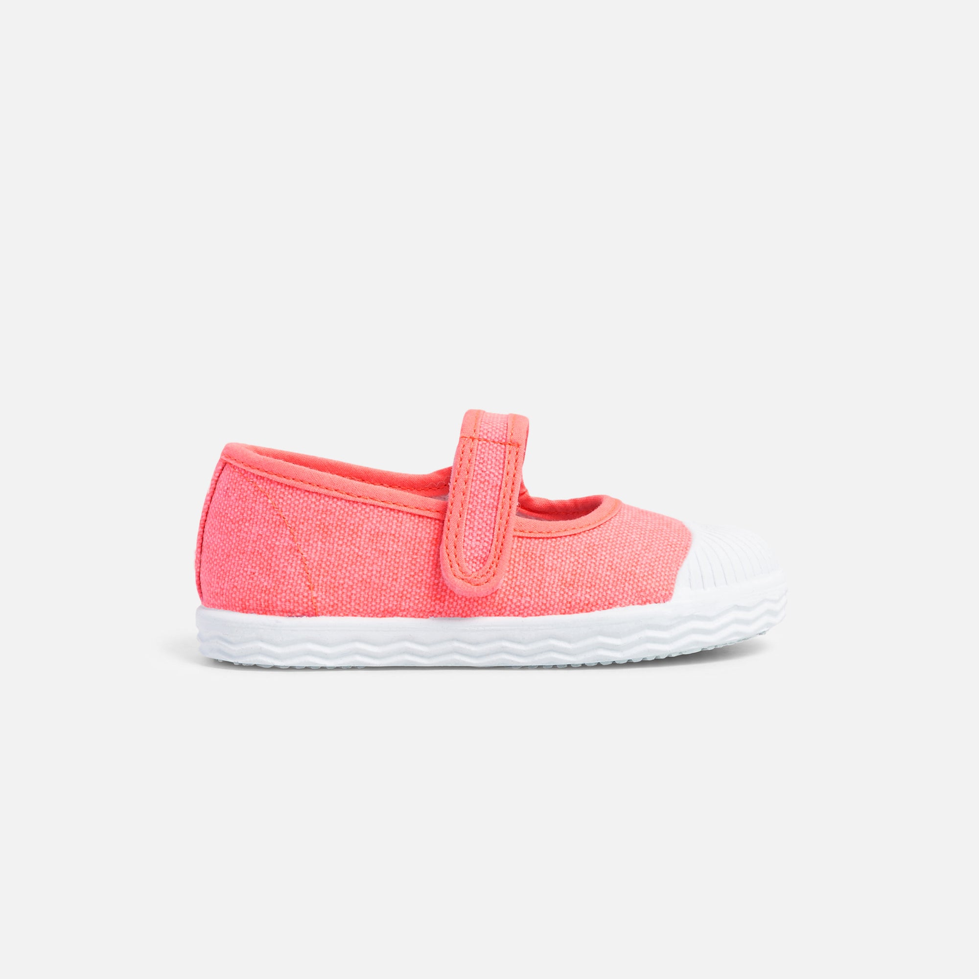 1 QTY / ROSE FLUO CHAUSSURES TOILE PENNY COL
