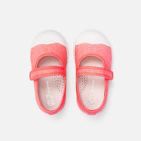 1 QTY / ROSE FLUO CHAUSSURES TOILE PENNY COL