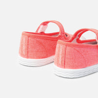 1 QTY / ROSE FLUO CHAUSSURES TOILE PENNY COL