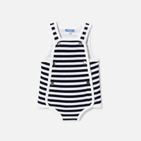 802 QTY / MARINE/BLANC PAP COMBINAISON/ BLOOMER COUSTEAU