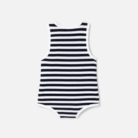 802 QTY / MARINE/BLANC PAP COMBINAISON/ BLOOMER COUSTEAU