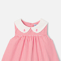 1 QTY / ROUGE/BLANC PAP ROBE CHARMETTE