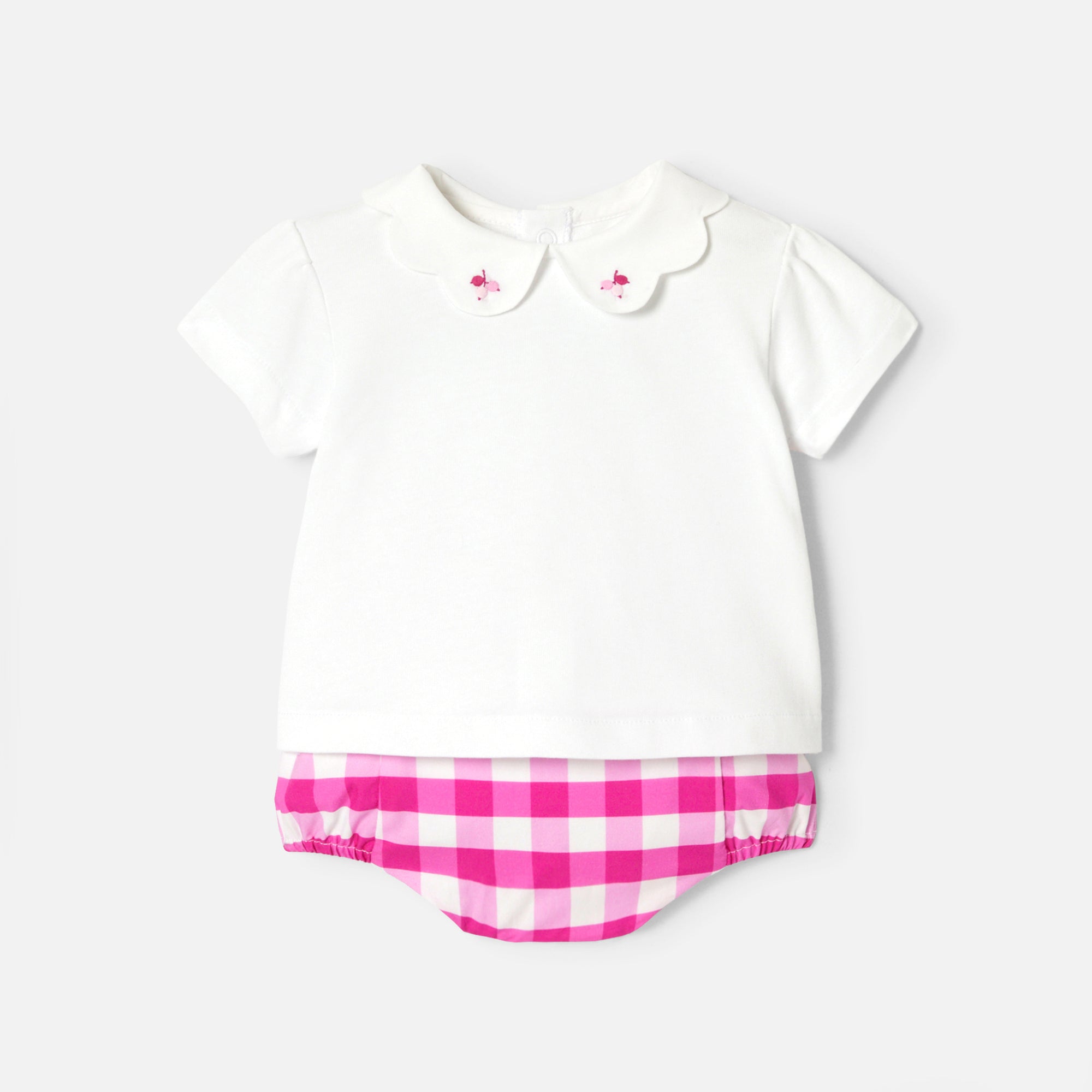 142 QTY / BLANC/ROSE PAP ENSEMBLE CYLIA