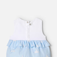 279 QTY / BLANC/MULTICO PAP COMBINAISON/ BLOOMER COPELIA