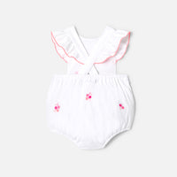 1 QTY / BLANC/MULTICO PAP COMBINAISON/ BLOOMER COQUILLAGE