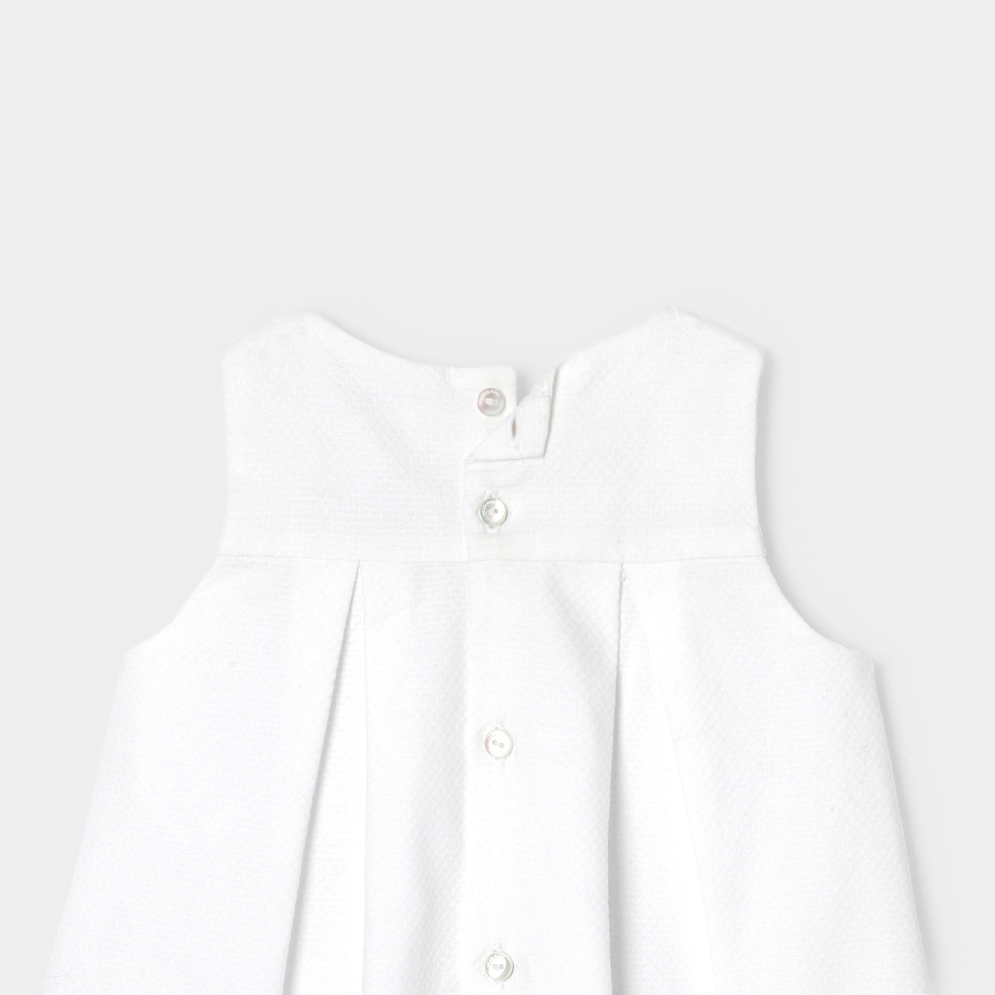 3 QTY / BLANC JACADI PAP ROBE CORAIL