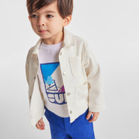 15 QTY / BLANC JACADI PAP TEE-SHIRT COSSE