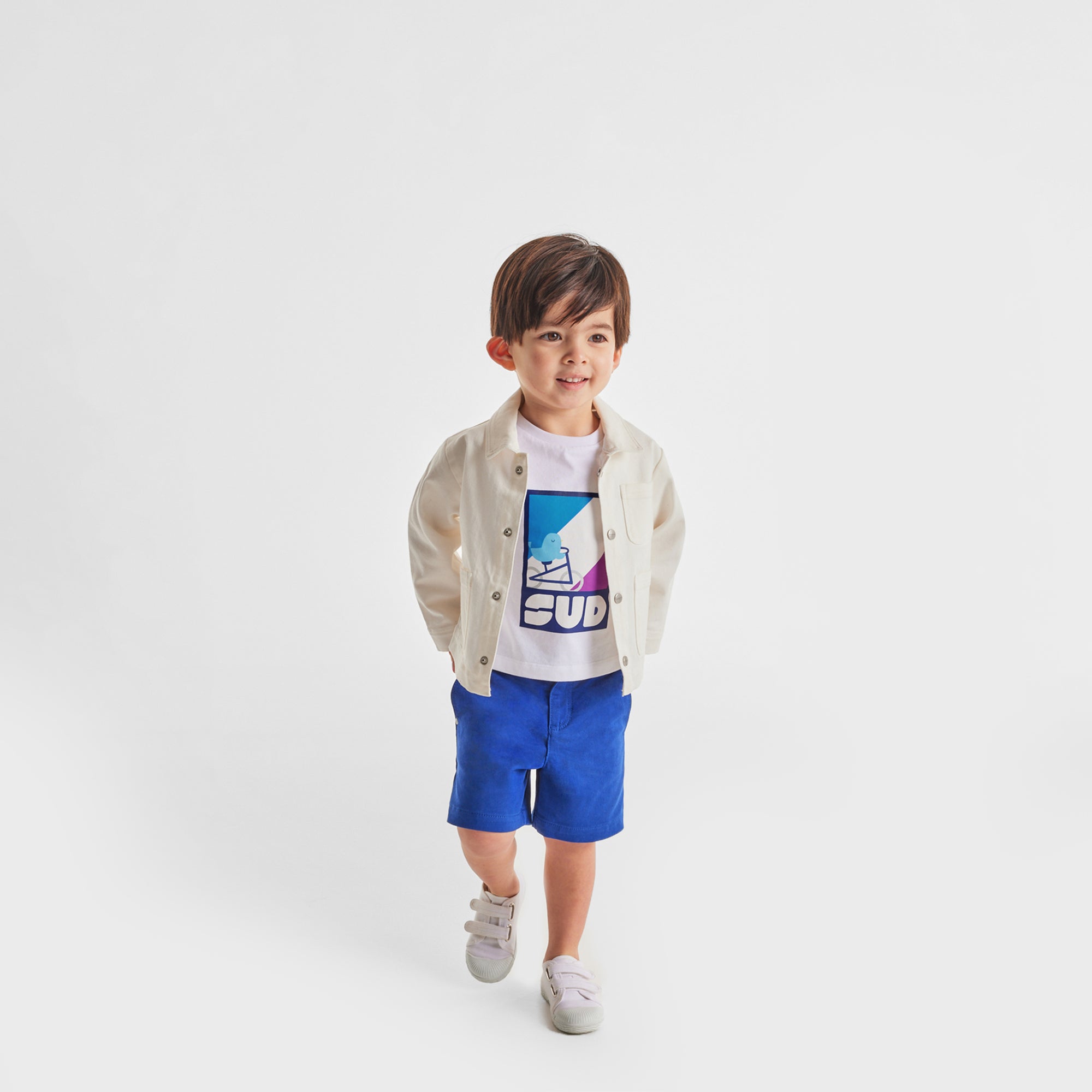 15 QTY / BLANC JACADI PAP TEE-SHIRT COSSE