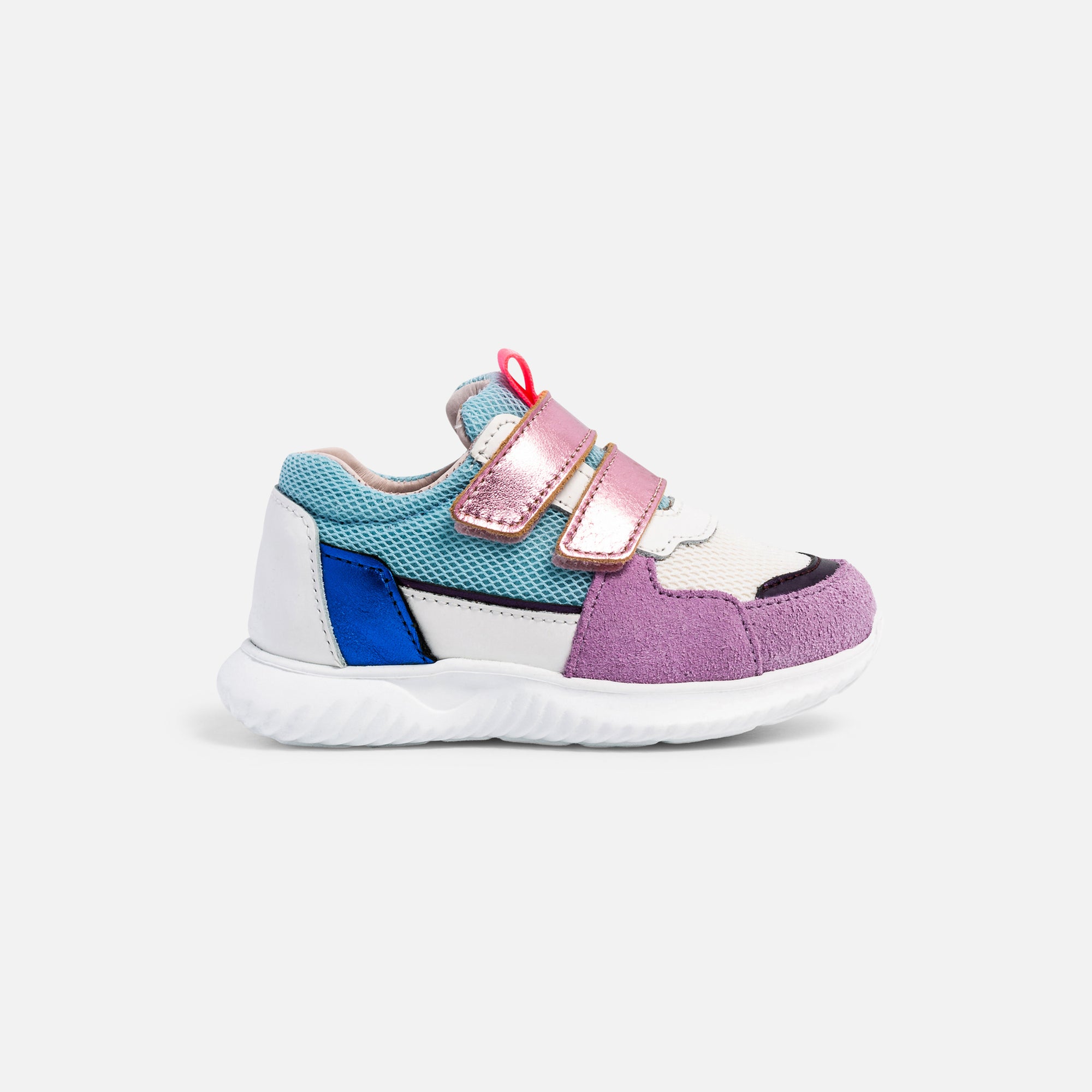 1 QTY / ROSE/MULTICO CHAUSSURES CUIR CLUB BIS BB