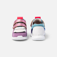 1 QTY / ROSE/MULTICO CHAUSSURES CUIR CLUB BIS BB