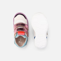 1 QTY / ROSE/MULTICO CHAUSSURES CUIR CLUB BIS BB