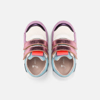 1 QTY / ROSE/MULTICO CHAUSSURES CUIR CLUB BIS BB