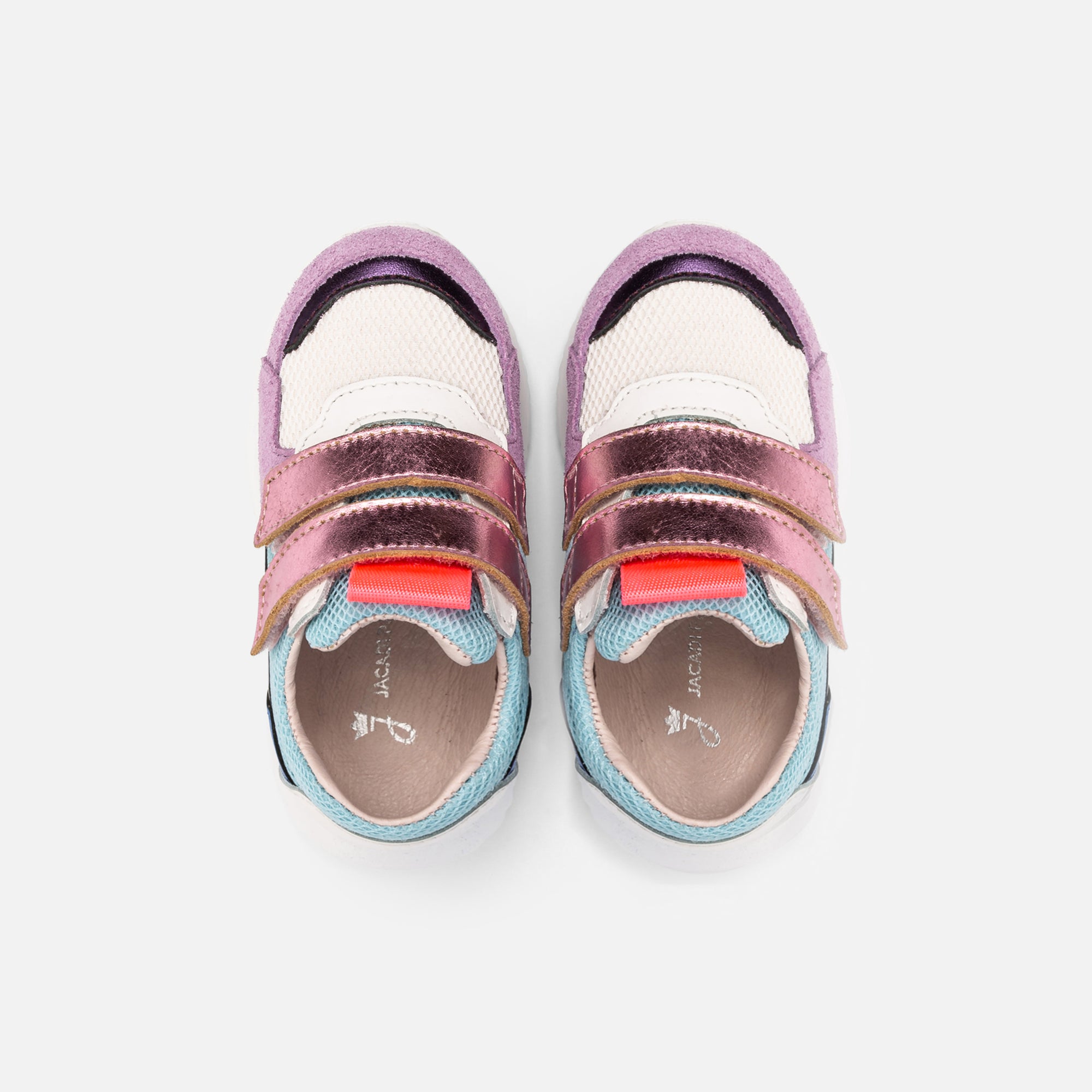 1 QTY / ROSE/MULTICO CHAUSSURES CUIR CLUB BIS BB