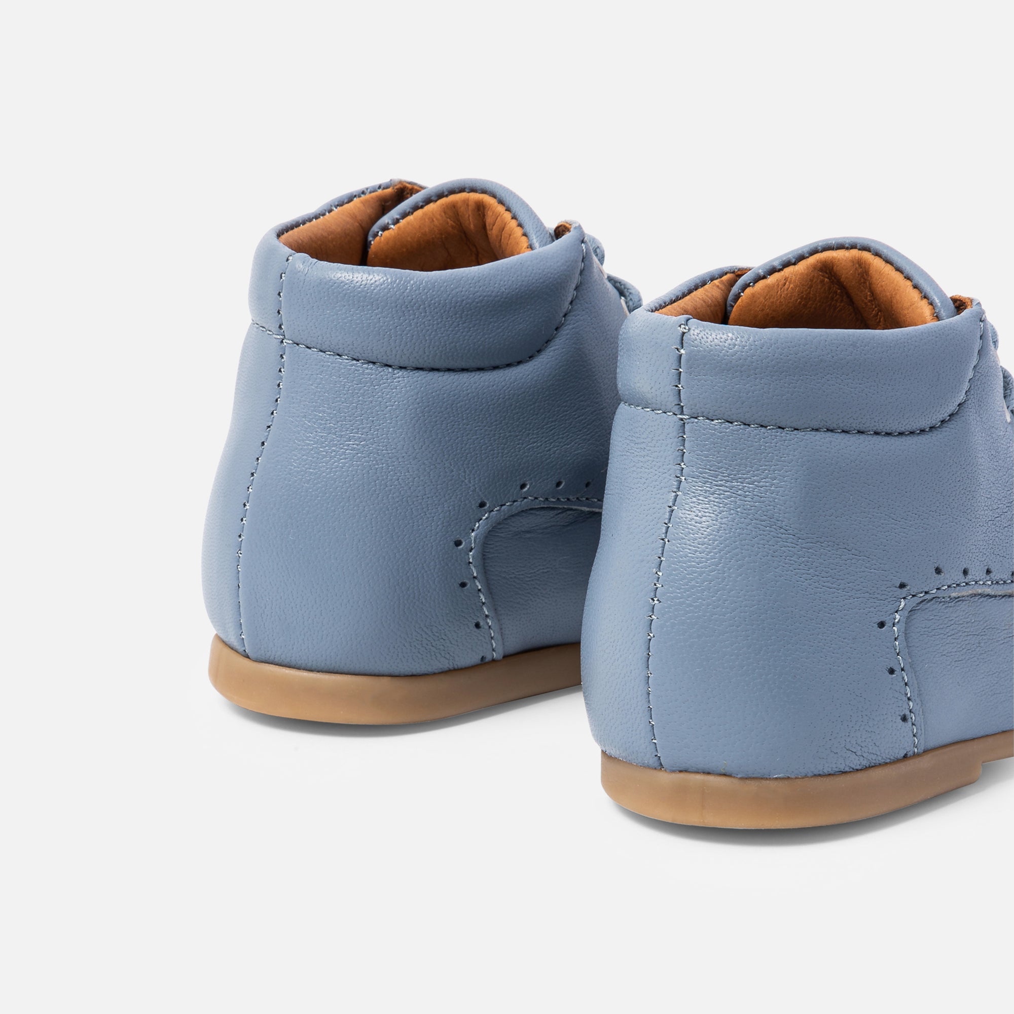 0 QTY / BLEU CHAUSSURES CUIR FRIMOUSSE COL