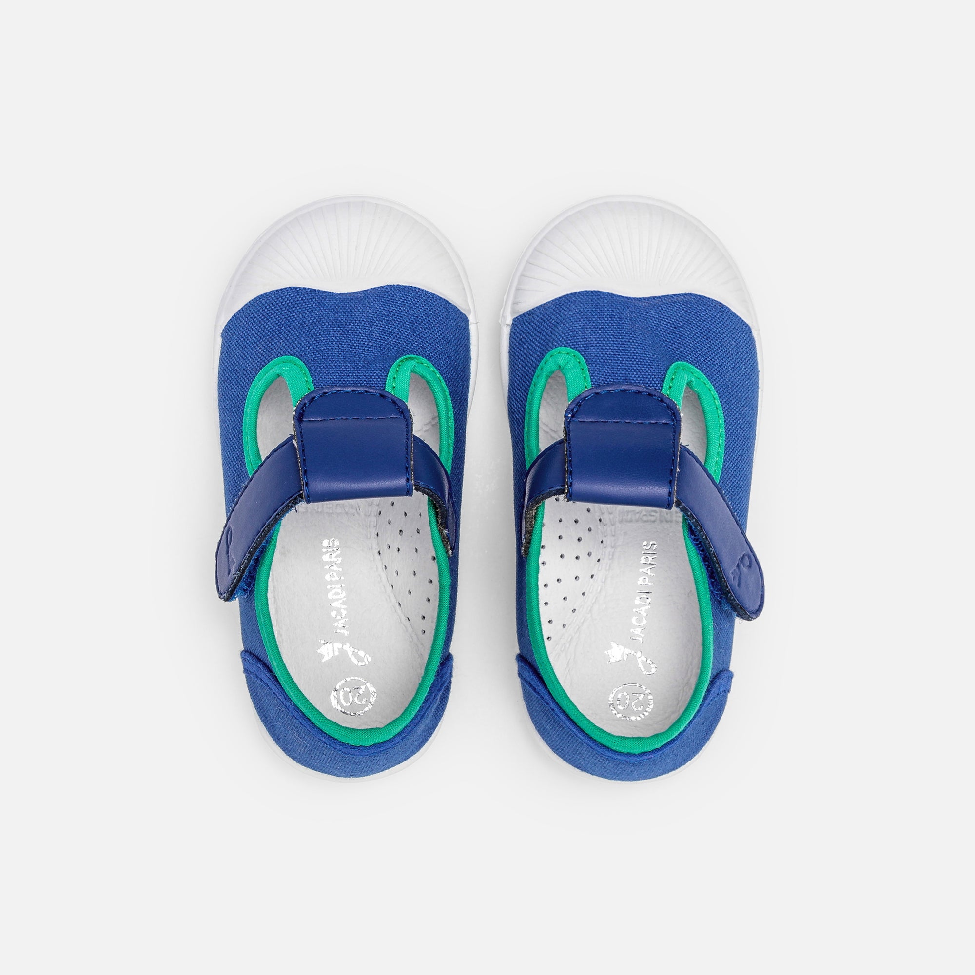 0 QTY / BLEU/VERT CHAUSSURES TOILE MAGIC COL