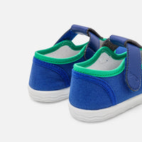 0 QTY / BLEU/VERT CHAUSSURES TOILE MAGIC COL