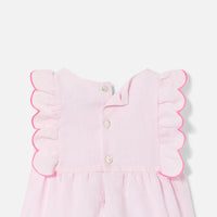217 QTY / ROSE PALE  PAP COMBINAISON/ BLOOMER CARAMELLE