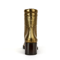 Rita boots with 50 leather laces - Dark Gold