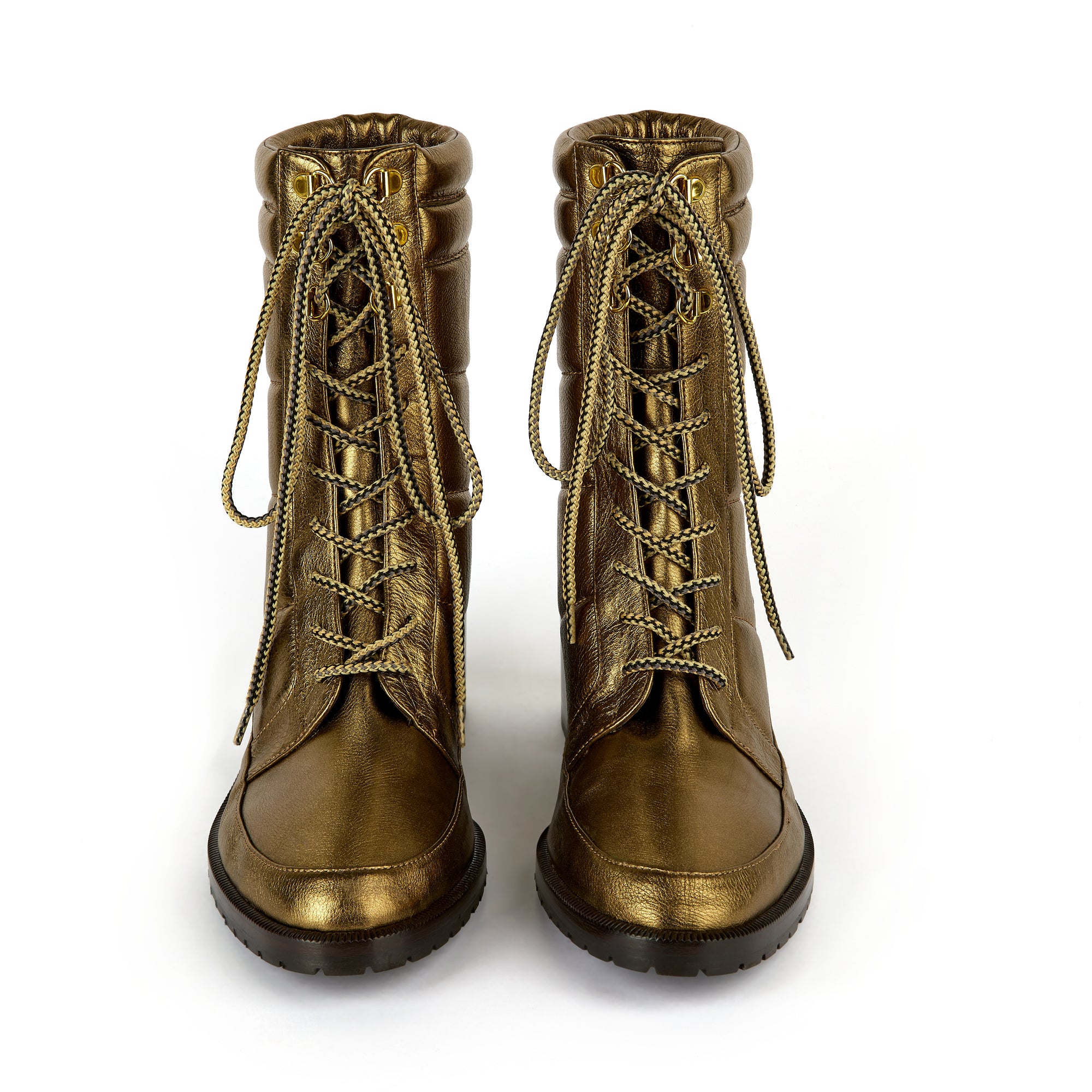 Rita boots with 50 leather laces - Dark Gold