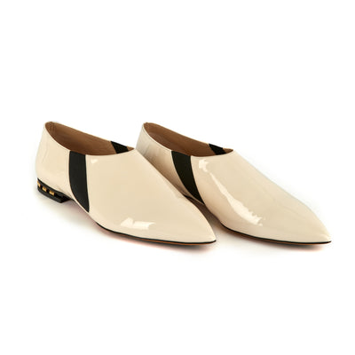 Moccasins it in varnished leather - Cream