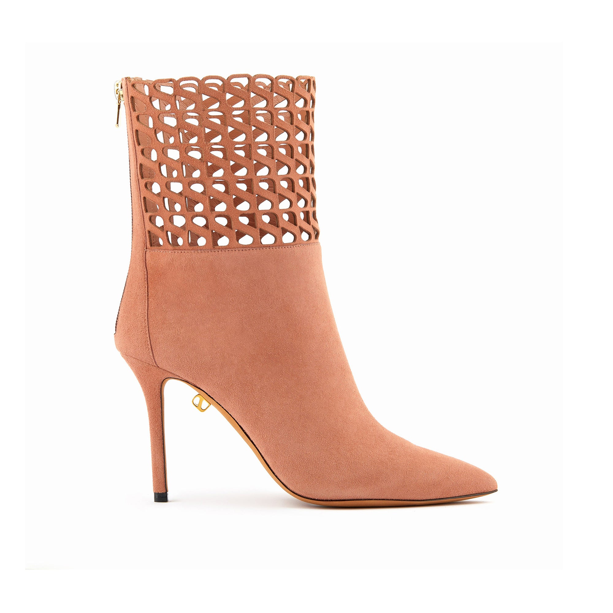 Alexia 90 heeled boots in suede - Rose