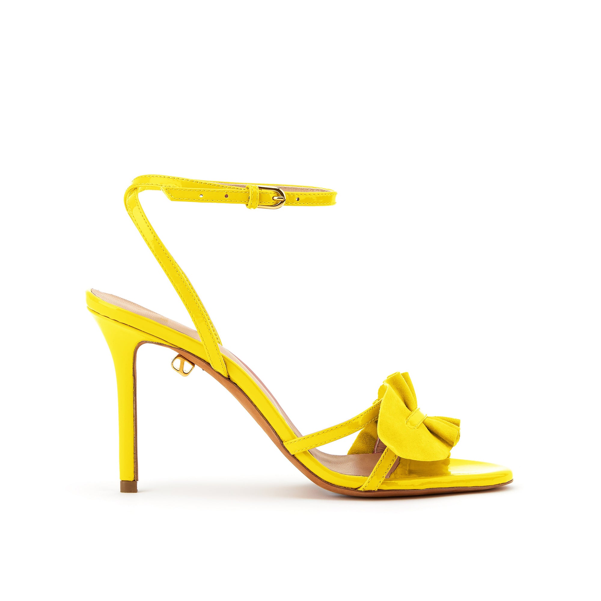 Almudena 90 heeled sandals in suede - Yellow