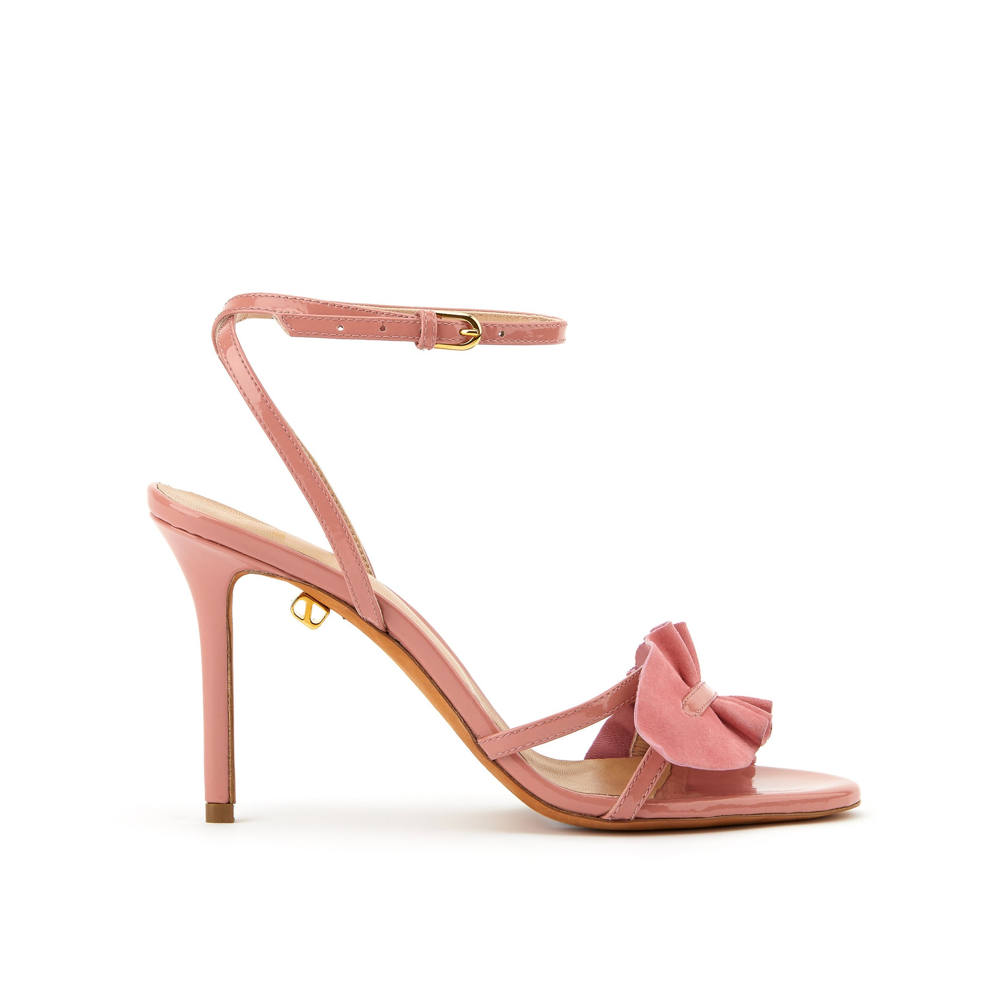 Almudena 90 heeled sandals in suede - Rose