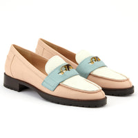Brooklyn moccasins leather - Tricolore