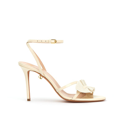 Almudena 90 heeled sandals in suede - Cream