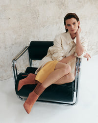 Alexia 90 heeled boots in suede - Rose