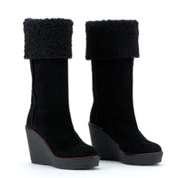 BLACK CAMILLA Bottines & Bottes en calfskin