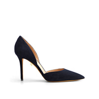 Nieves 90 stilettos in suede - Navy Blue