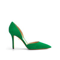 Nieves 90 stilettos in suede - Apple Green
