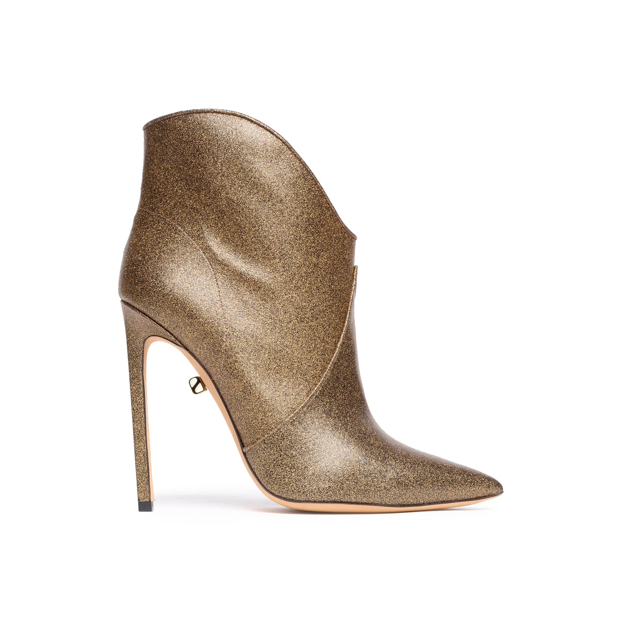 Astrid 120 leather heeled boots - Dark Gold