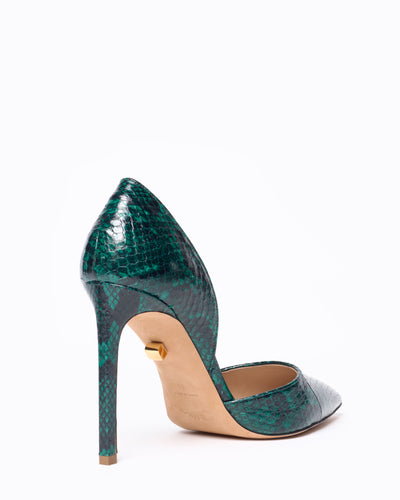 Nieves 90 stilettos in exotic leather - Green