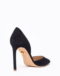 Nieves 95 stilettos in suede - Black