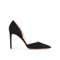 Nieves 95 stilettos in suede - Black