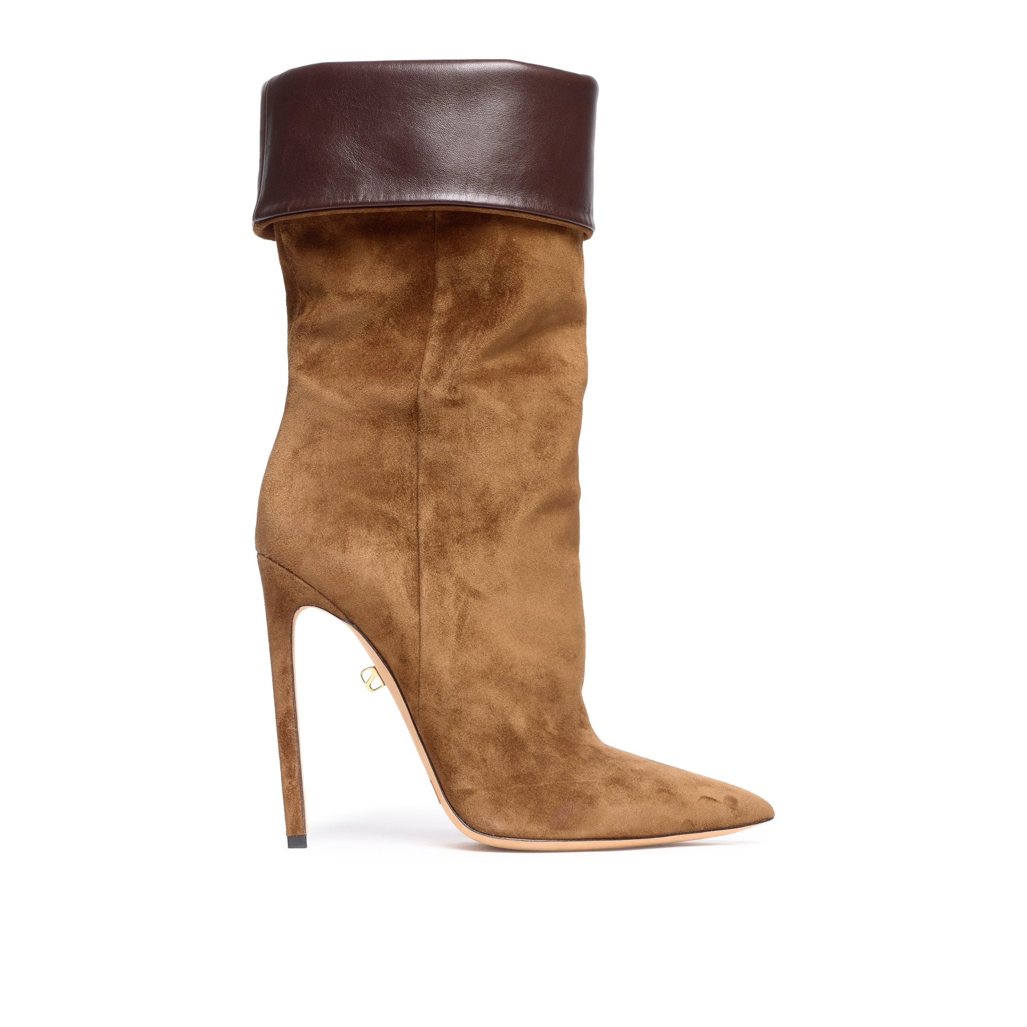 Sofia 120 heeled boots in suede - Espresso