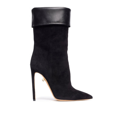Sofia 120 heeled boots in suede - Black