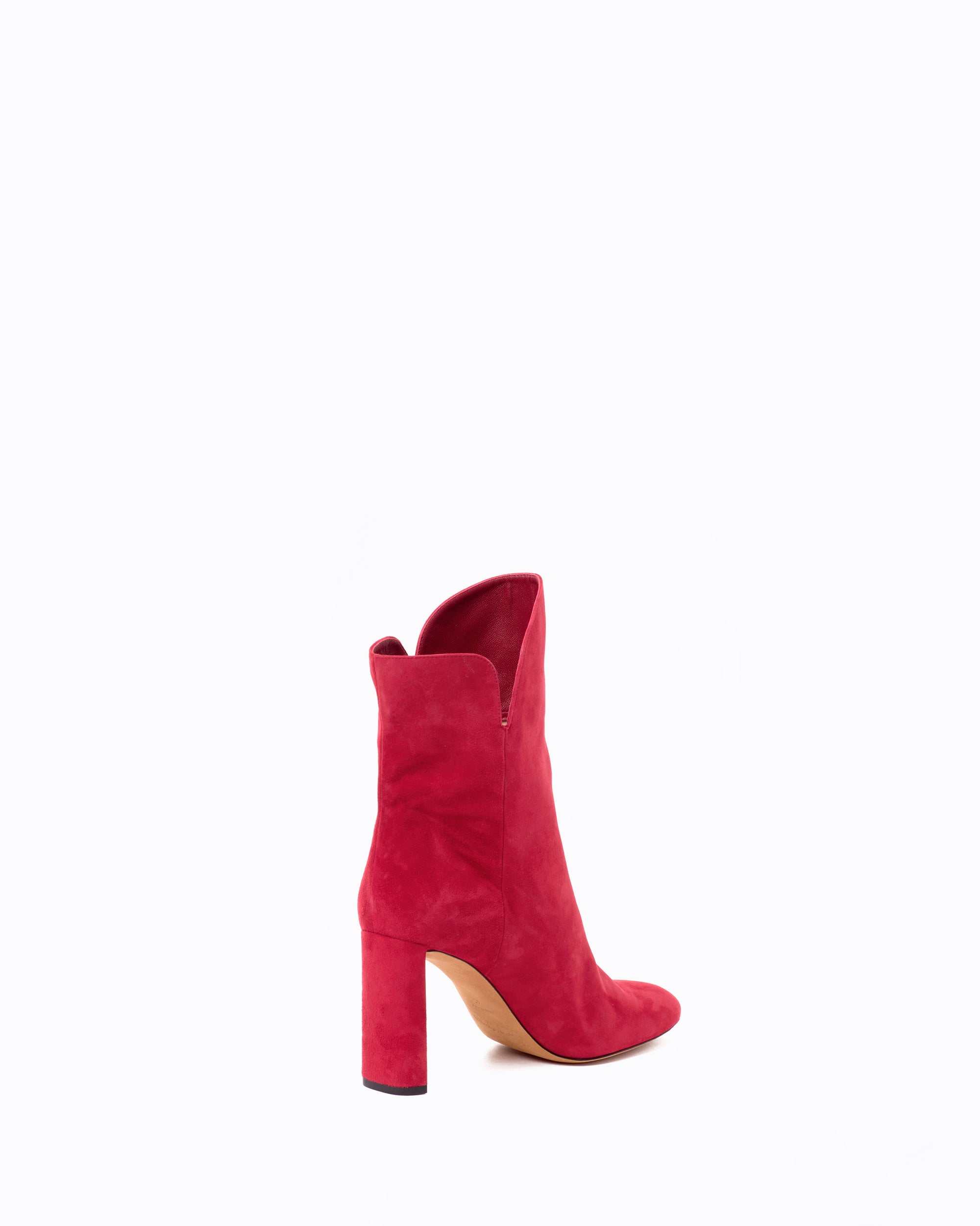 Gabriella 90 heeled boots in calfhair - Raspberry