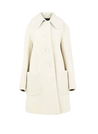 BLANC NACRE MANTEAU MANTEAU MERINOS SOFT