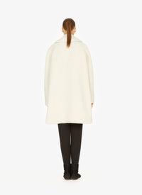 BLANC NACRE MANTEAU MANTEAU MERINOS SOFT